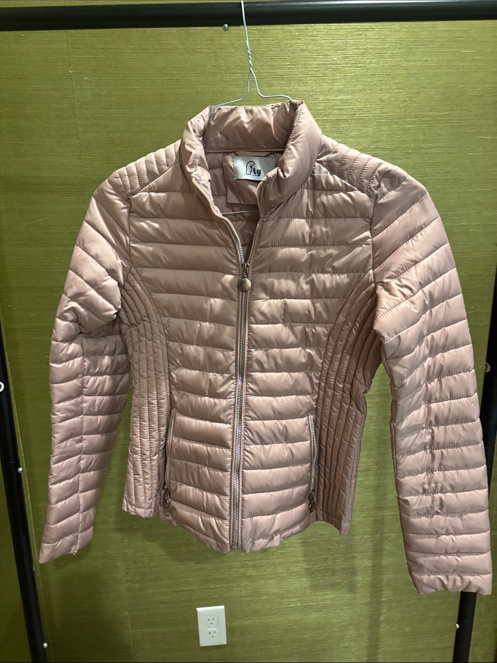 Women's Quilted Puffer Jacket in Dusty Rose